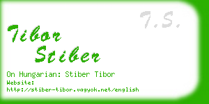tibor stiber business card